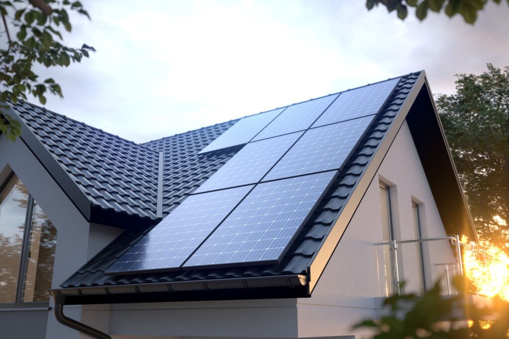 Solar panels on a house that are causing homeonwers stress.