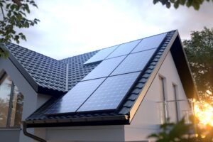 Solar panels on a house that are causing homeonwers stress.