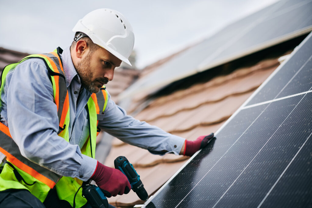 A solar company removing panels after homeowners successfully cancel their solar contract with Solar Cancellation Resource Center and Consumer Advocacy Law Group.